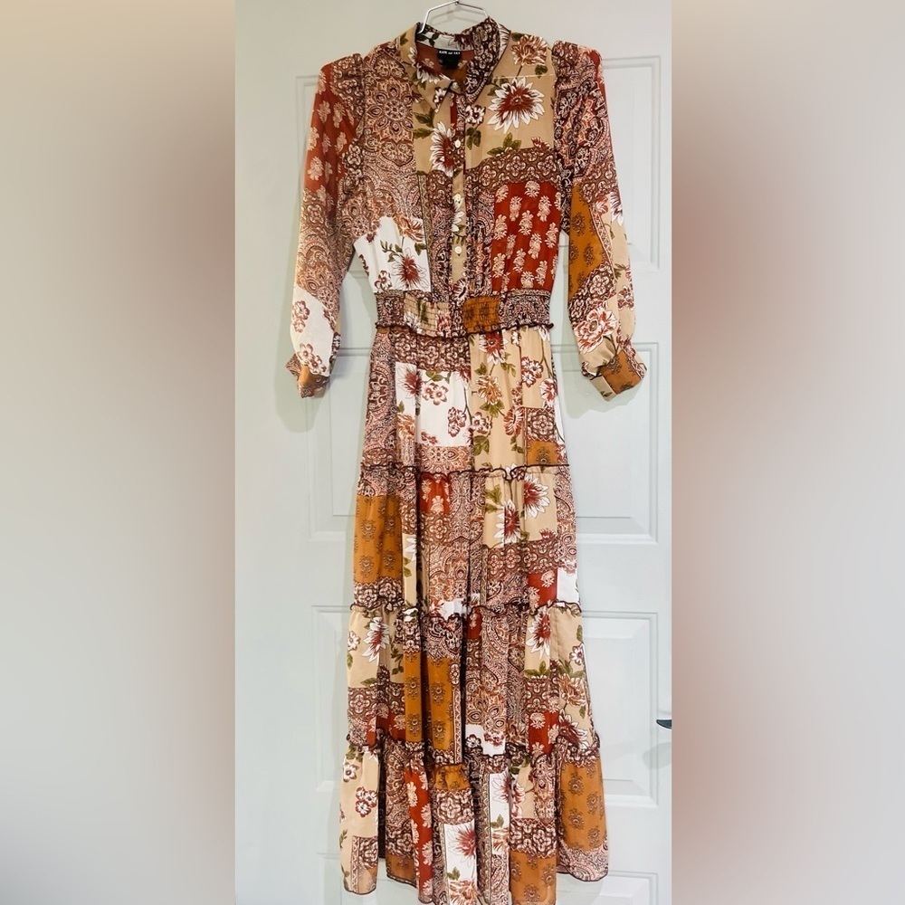 Kate and Lily maxi brown colors size 8 dress like new